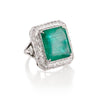 Maharani Art Deco | Emerald & Diamond Ring