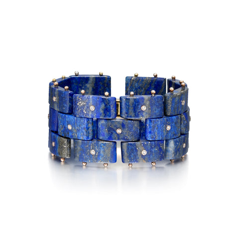 Diamond District Cuff Bracelet | Lapis Lazuli