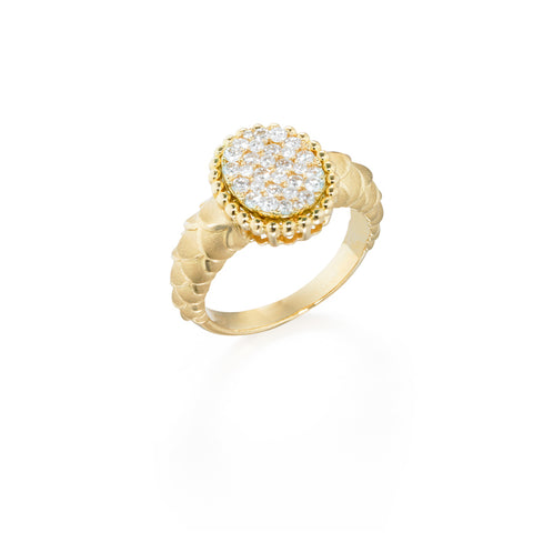 Venus Diamond Signet Ring | more gold options