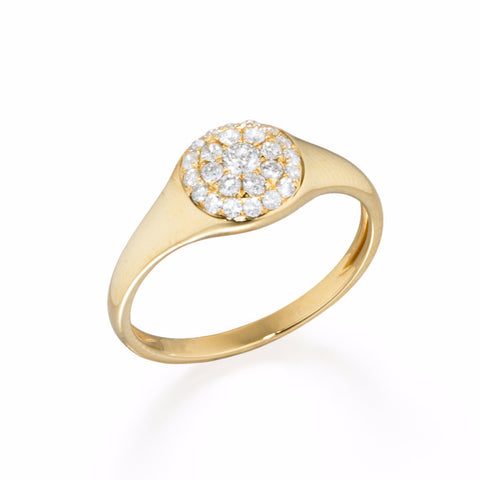 Signet Diamond Pavé Ring | more gold options