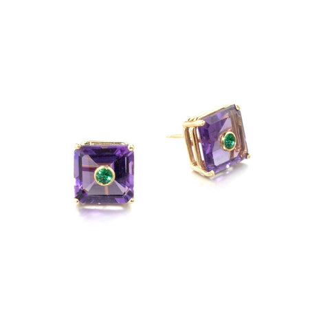 NoLita Cocktail Earrings 8mm | Amethyst