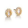 Oval Diamond Baguette Earrings | more gold options