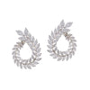 Olive Wreath Diamond Front Facing Hoops | more gold options