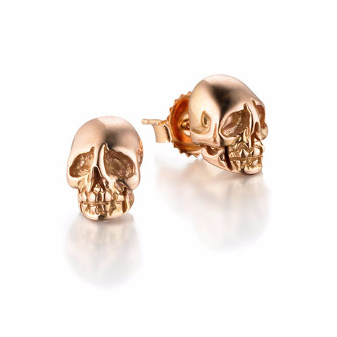 Memento Mori, Skull Stud Earrings | more gold oprions